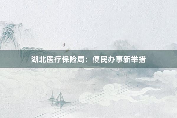 湖北医疗保险局：便民办事新举措