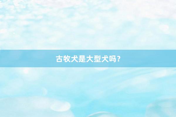 古牧犬是大型犬吗？